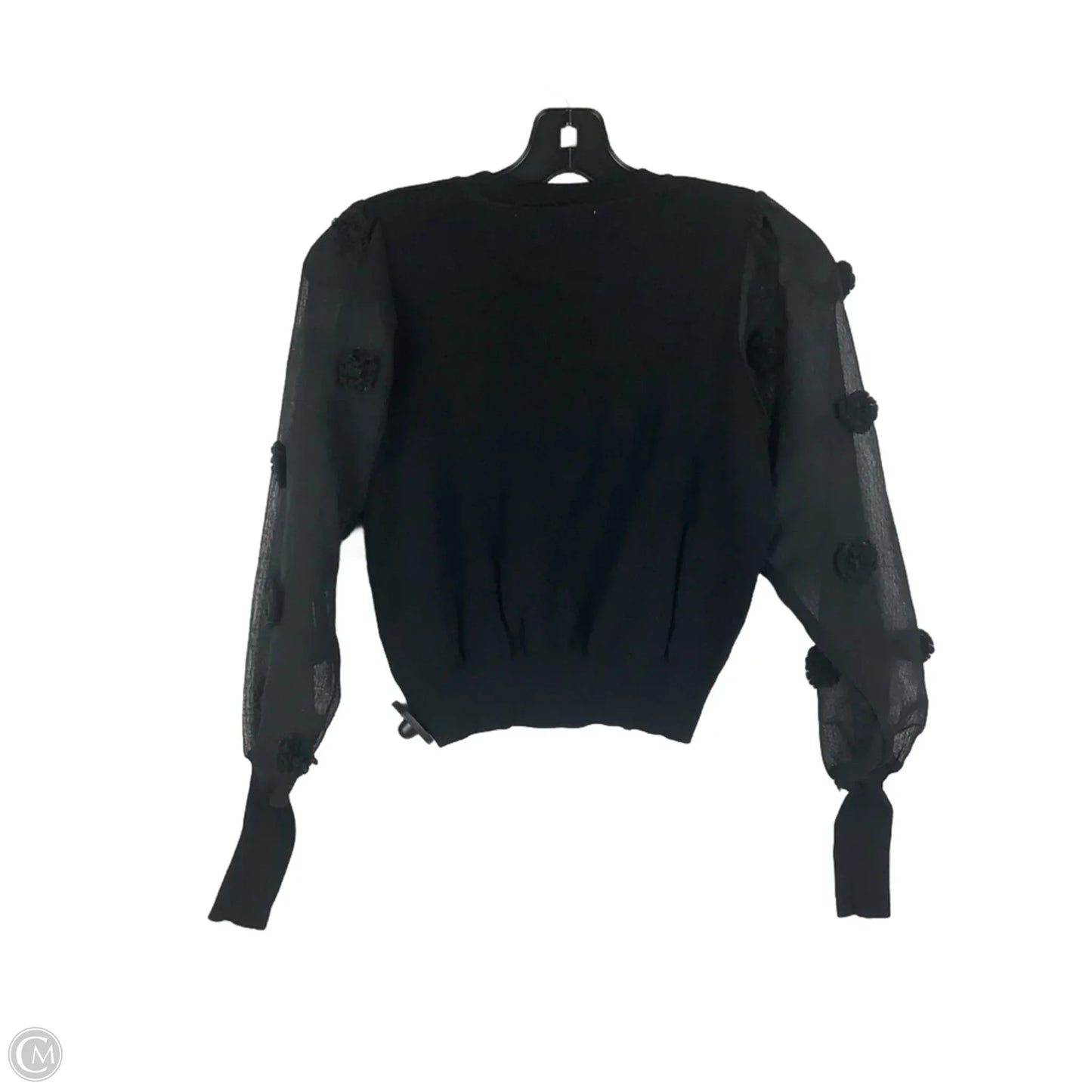 Top Long Sleeve By Zara In Black, Size: M