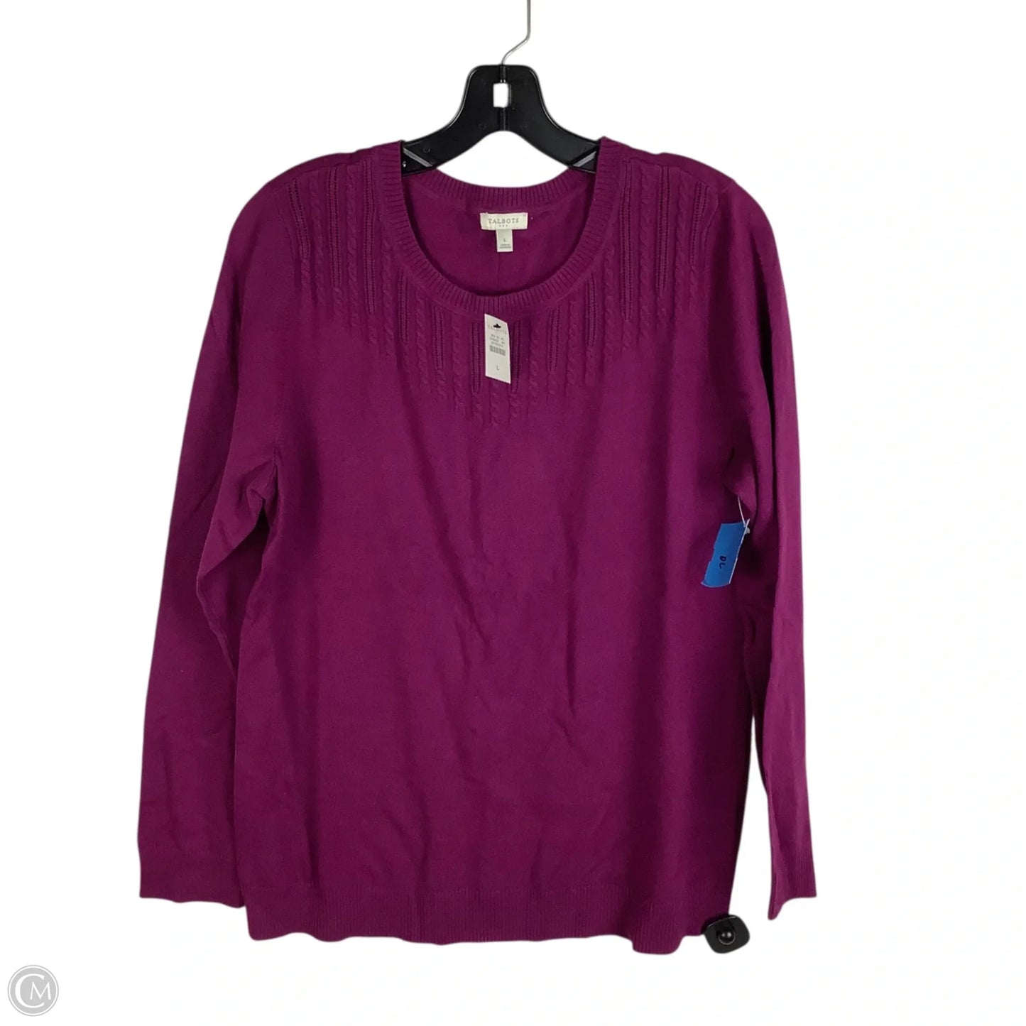 Sweater By Talbots In Purple, Size: L