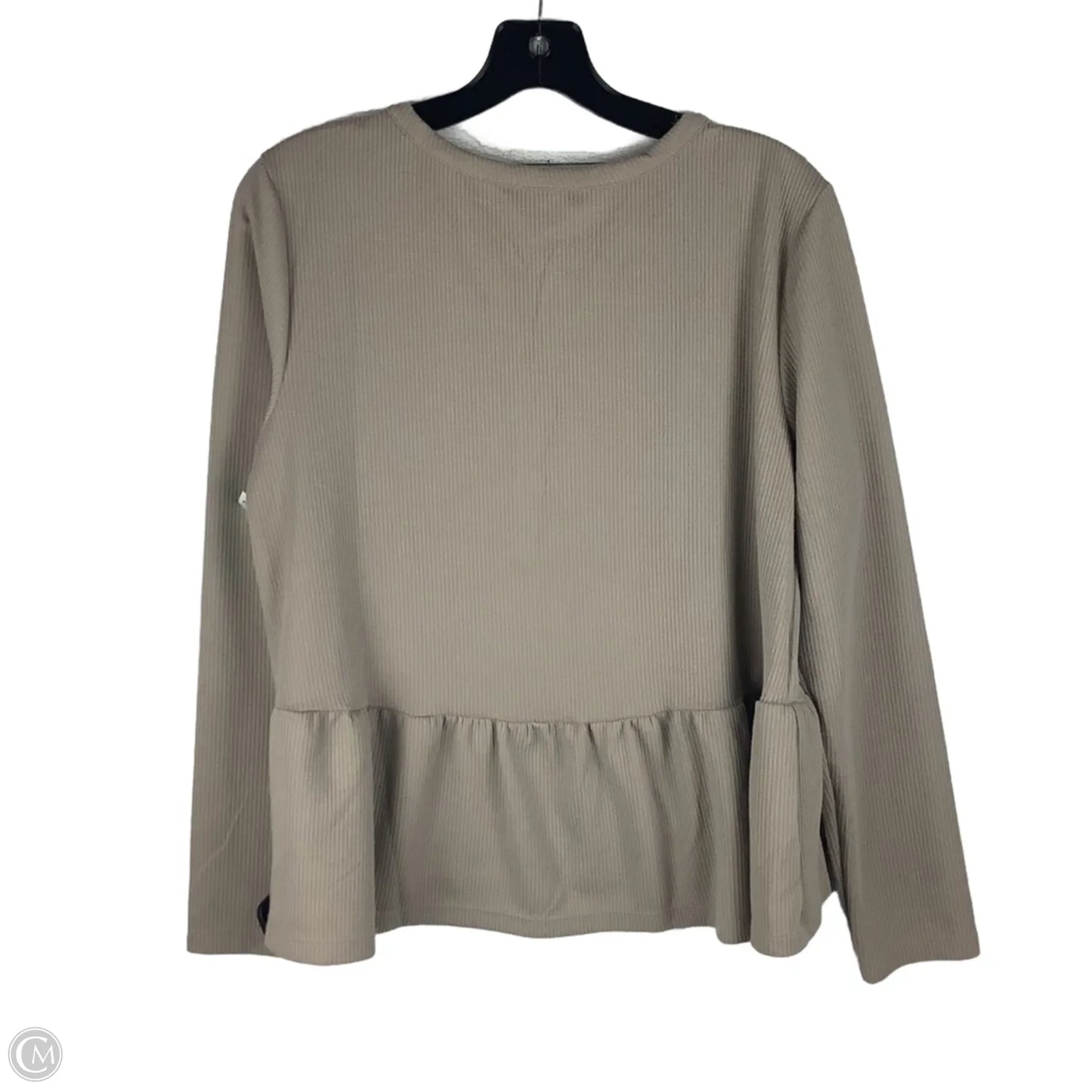 Top Long Sleeve By Mine In Brown, Size: M