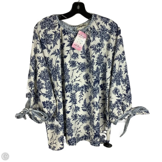 Top Long Sleeve By Haptics In Blue, Size: 1x