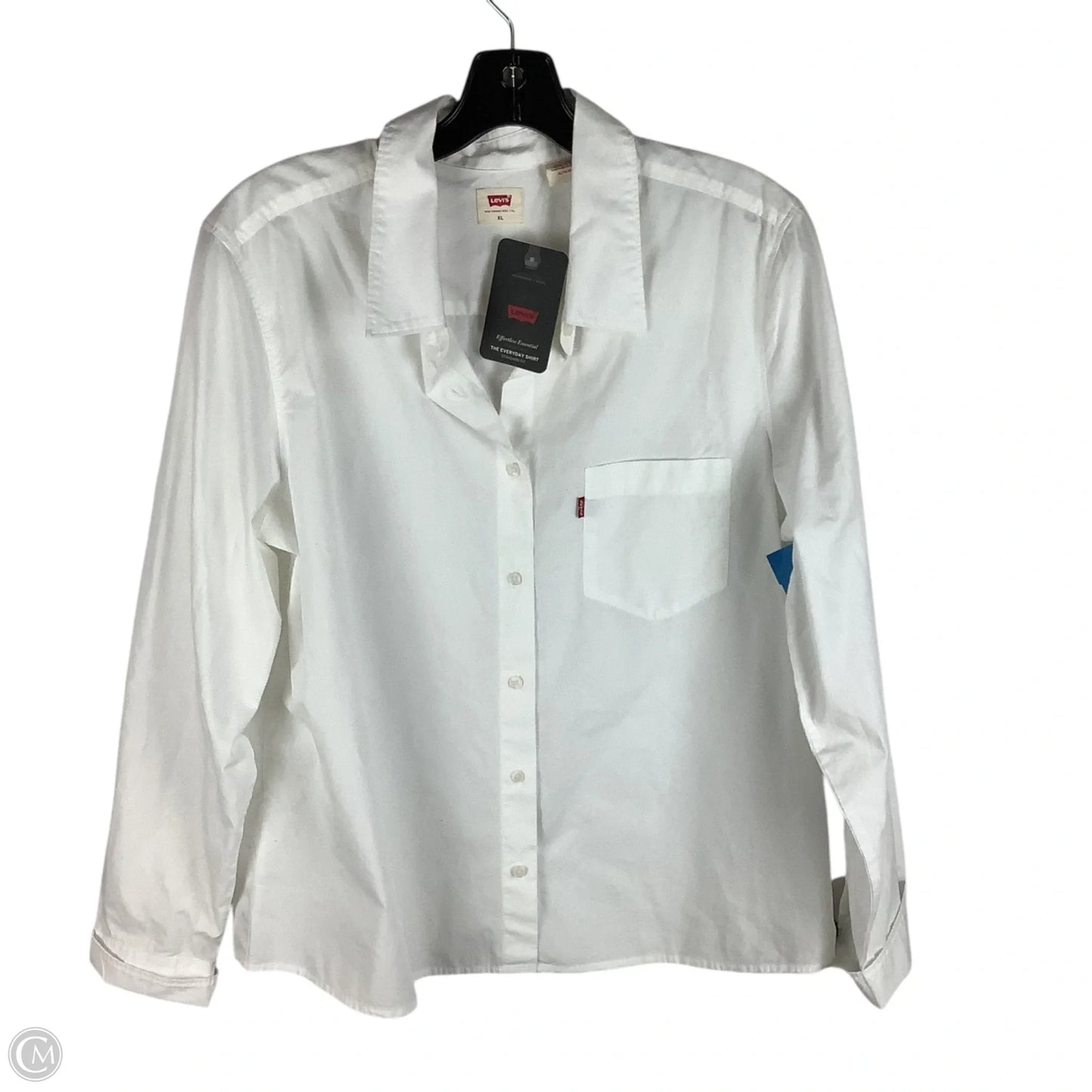 Top Long Sleeve By Levis In White, Size: Xl