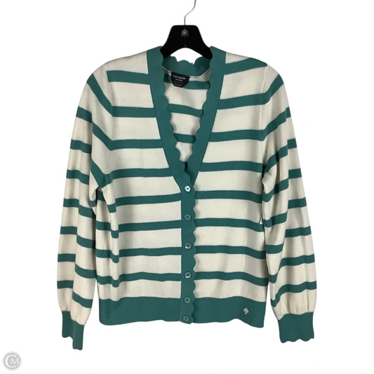 Cardigan Designer By Kate Spade In Striped Pattern, Size: L