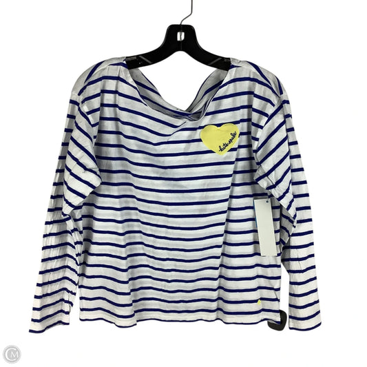 Top Long Sleeve Designer By Kate Spade In Striped Pattern, Size: M