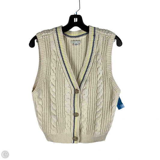Vest Sweater By American Eagle In Cream, Size: Xl