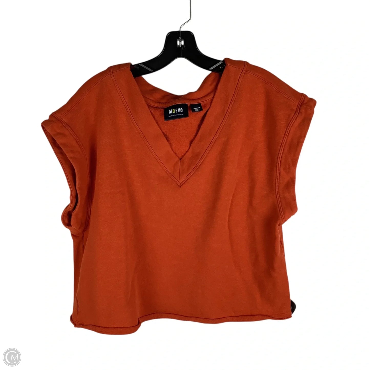 Top Short Sleeve By Maeve In Orange, Size: M