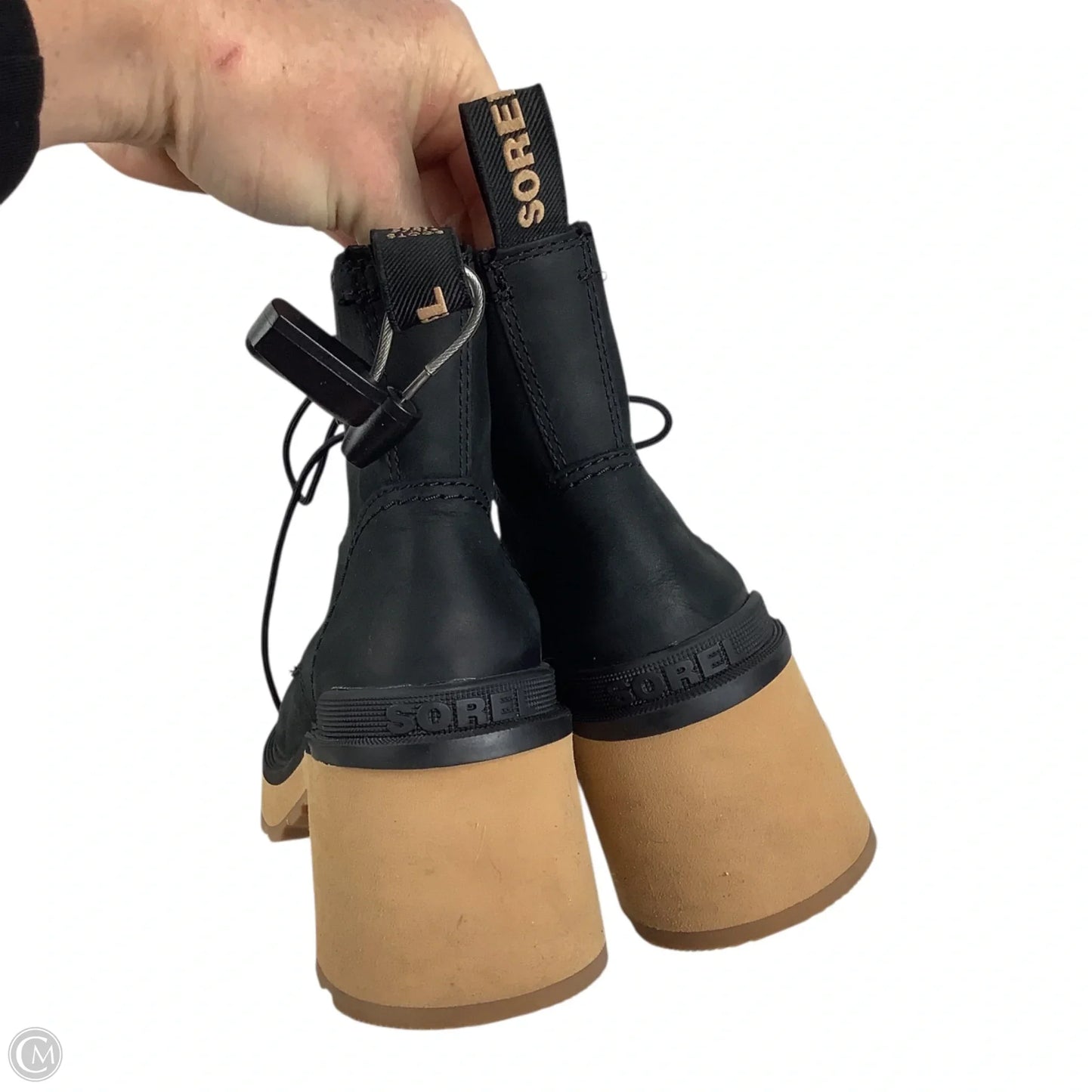 Boots Ankle Heels By Sorel In Black, Size: 7