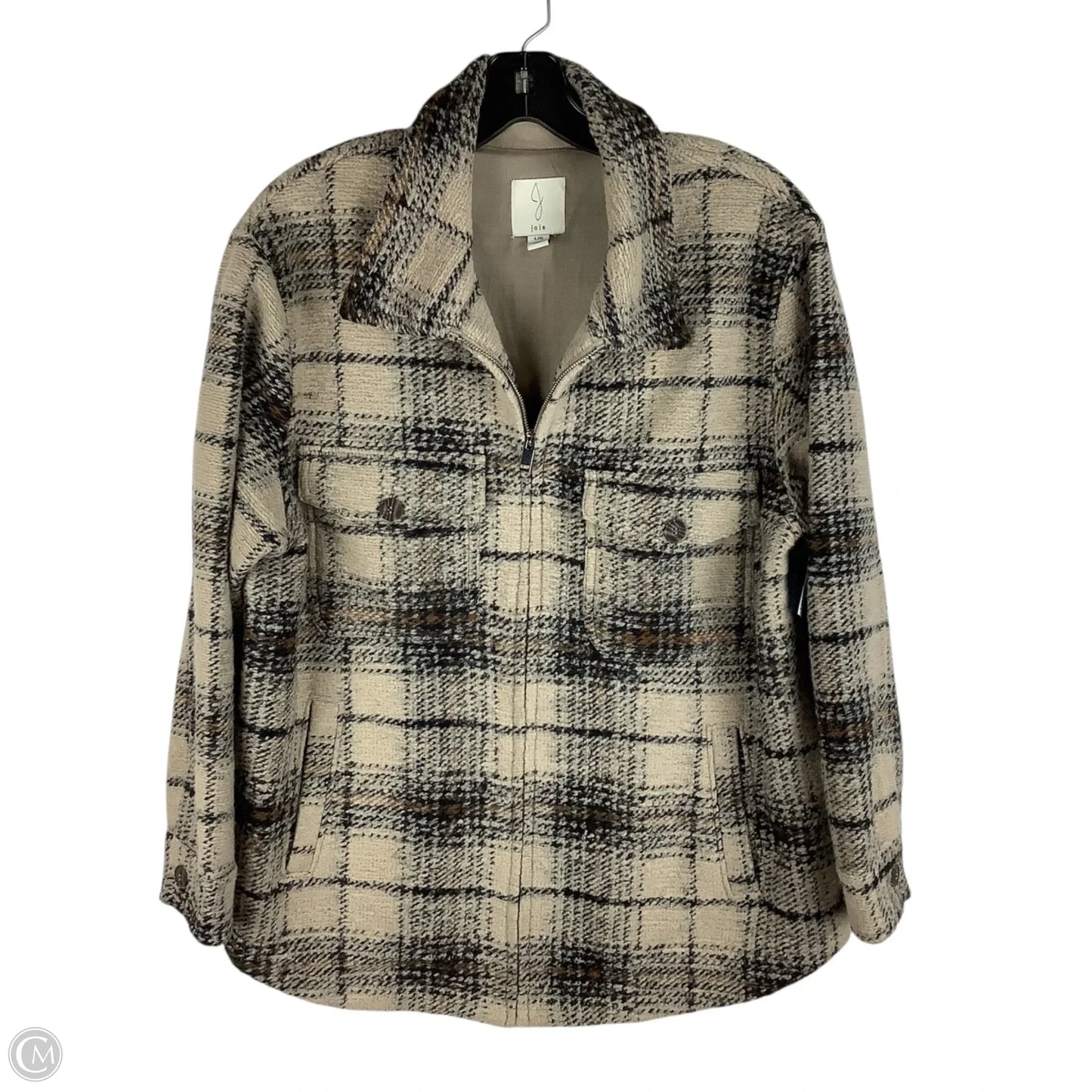Jacket Fleece By Joie In Brown, Size: L