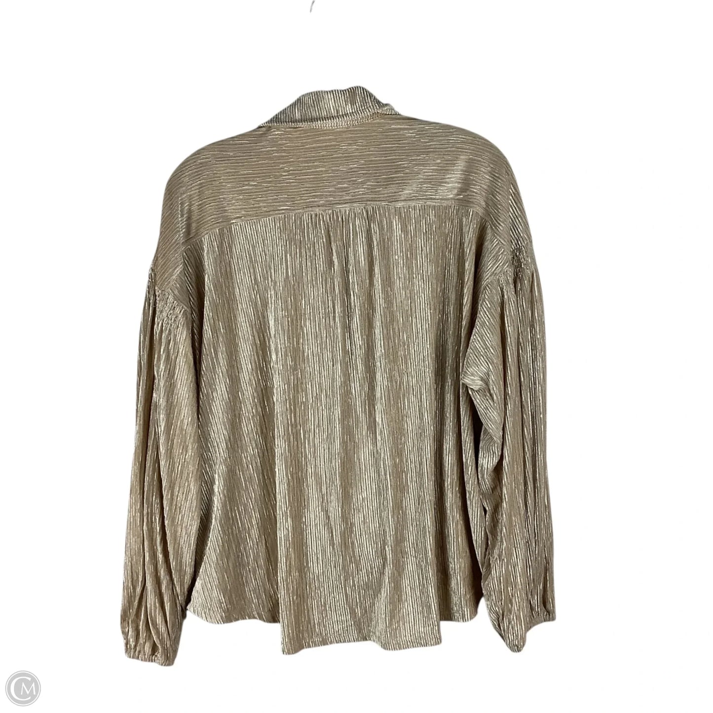 Top Long Sleeve By Skies Are Blue In Tan, Size: M