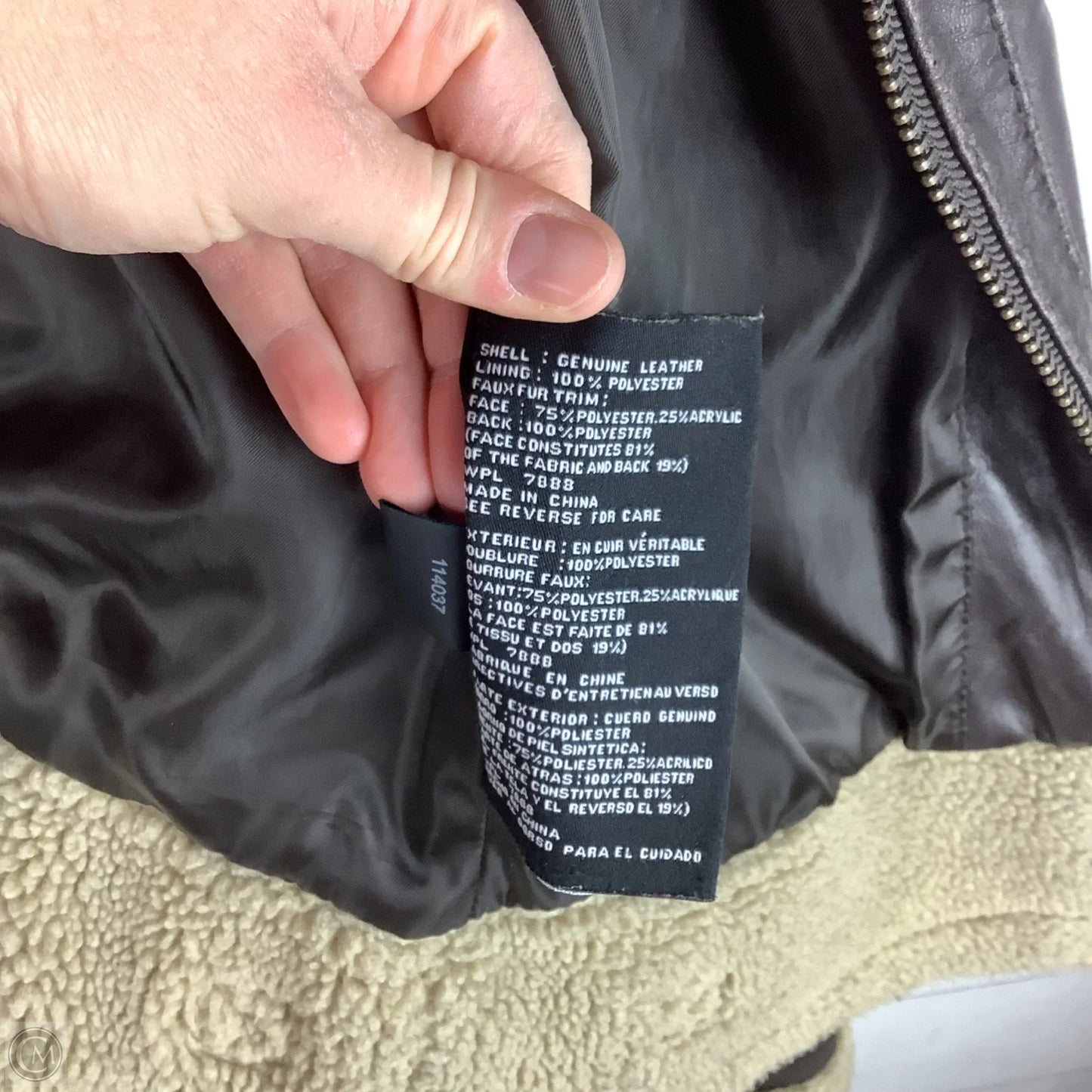 Jacket Leather By Michael By Michael Kors In Brown, Size: M