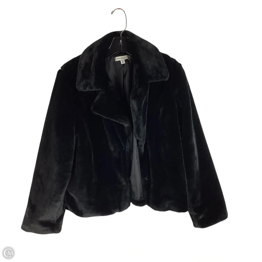 Jacket Faux Fur & Sherpa By Francesca's In Black, Size: M