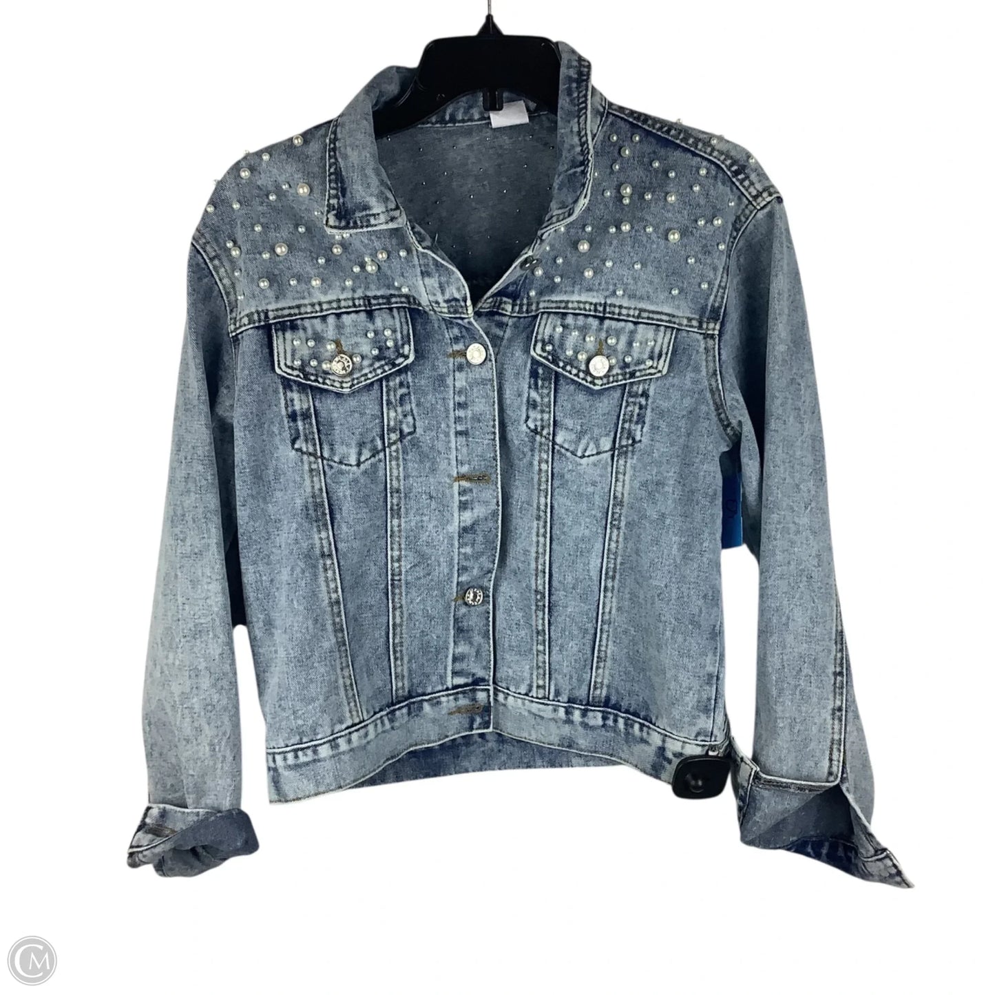 Jacket Denim By Clothes Mentor In Blue Denim, Size: M