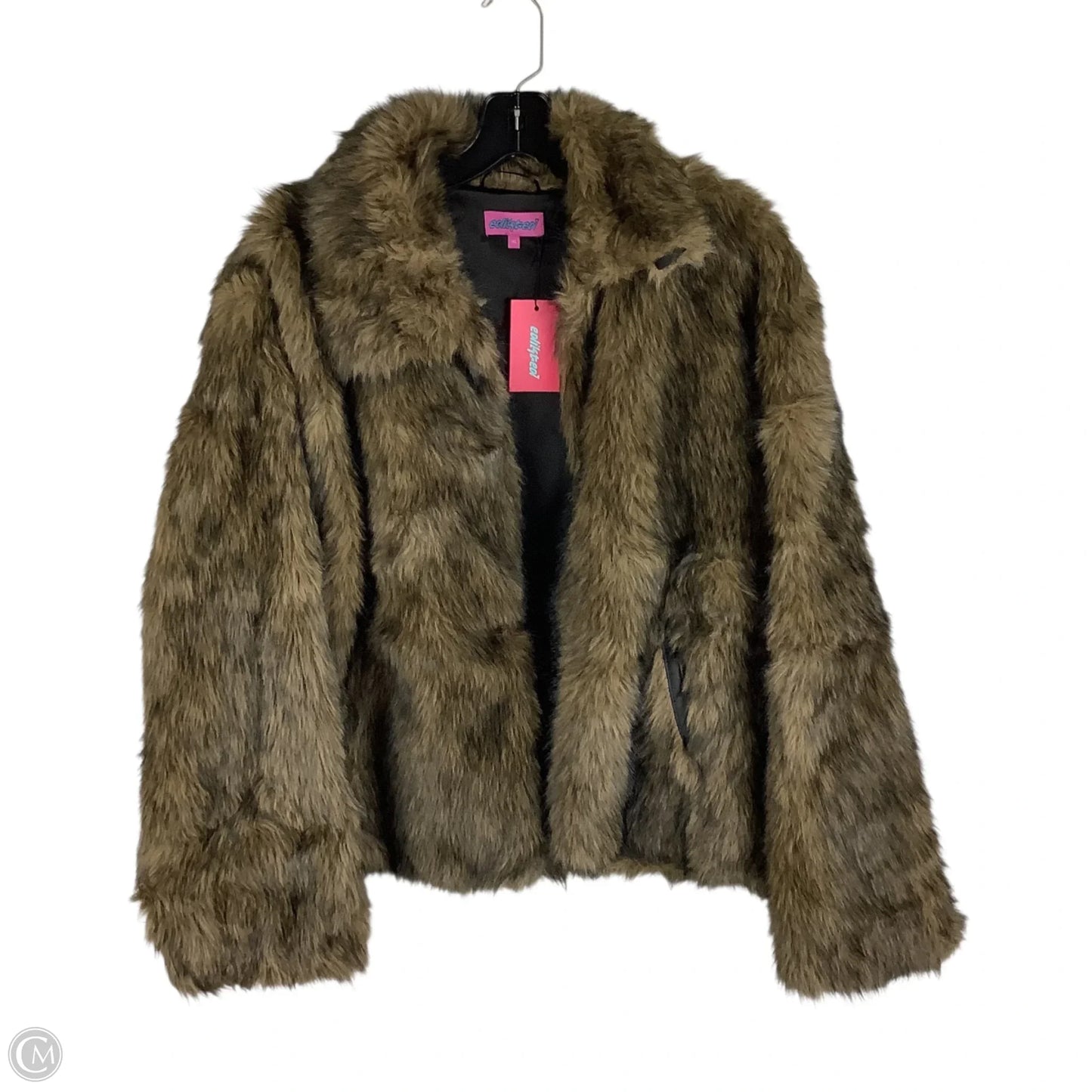 Jacket Faux Fur & Sherpa By Edikted In Brown, Size: Xl