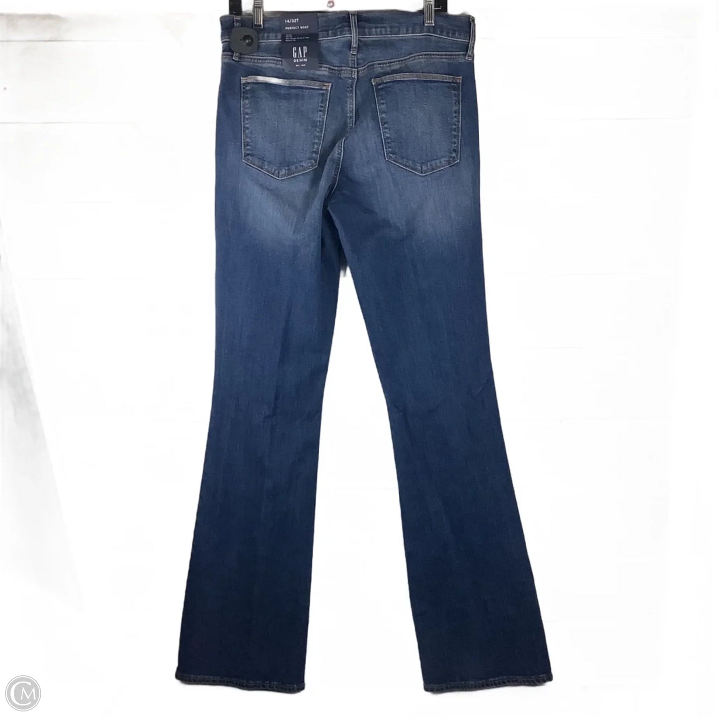 Jeans Boot Cut By Gap In Blue Denim, Size: 14/32 Tall