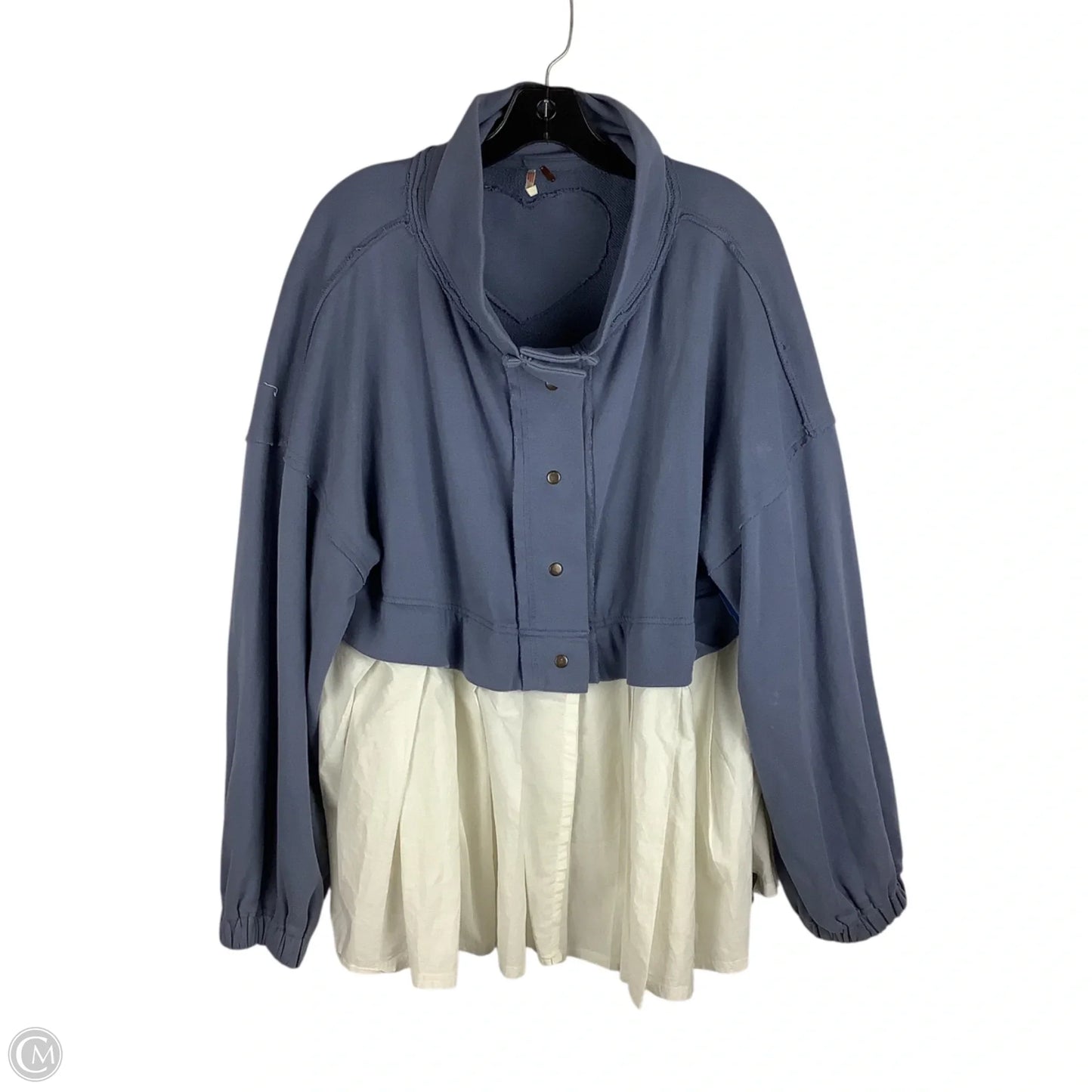 Jacket Shirt By Free People In Blue, Size: S