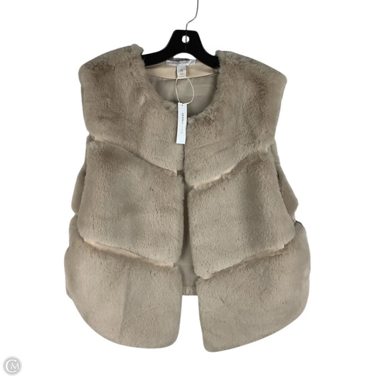 Vest Faux Fur & Sherpa By Cmc In Cream, Size: L