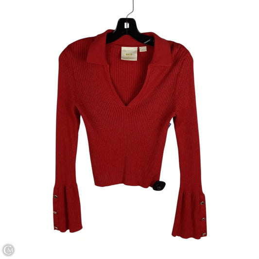 Top Long Sleeve By Maeve In Red, Size: Xs