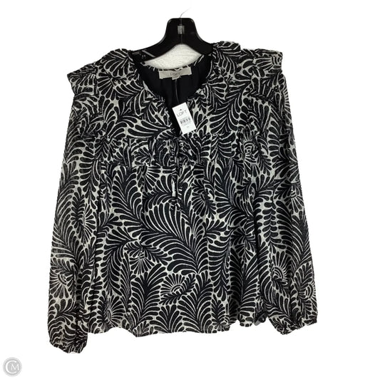 Top Long Sleeve By Loft In Black, Size: M