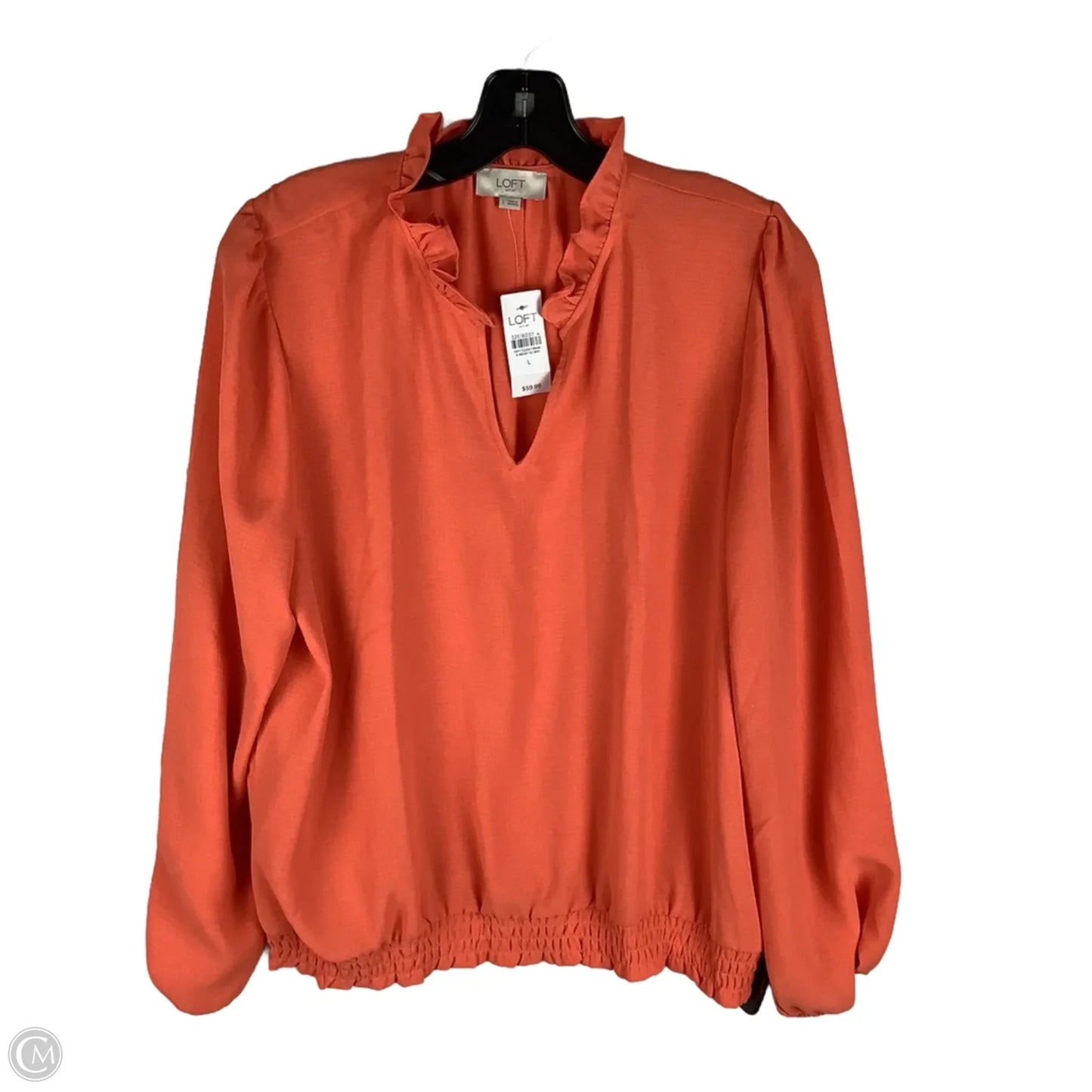 Top Long Sleeve By Loft In Orange, Size: L