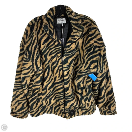 Jacket Fleece By Clothes Mentor In Animal Print, Size: L