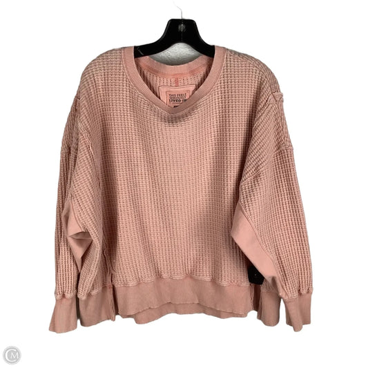 Top Long Sleeve By American Eagle In Pink, Size: Xs