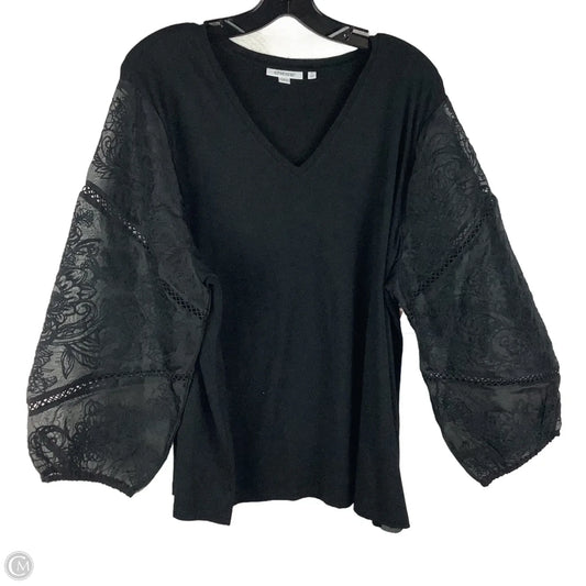 Top Long Sleeve By Chicos In Black, Size: Xxl