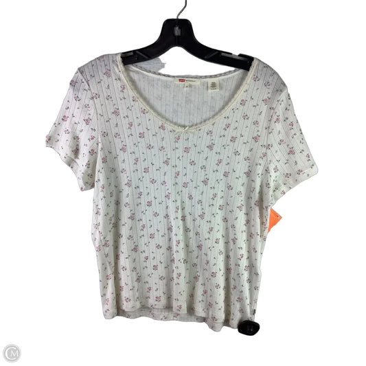 Top Short Sleeve By Levis In Floral Print, Size: Xl