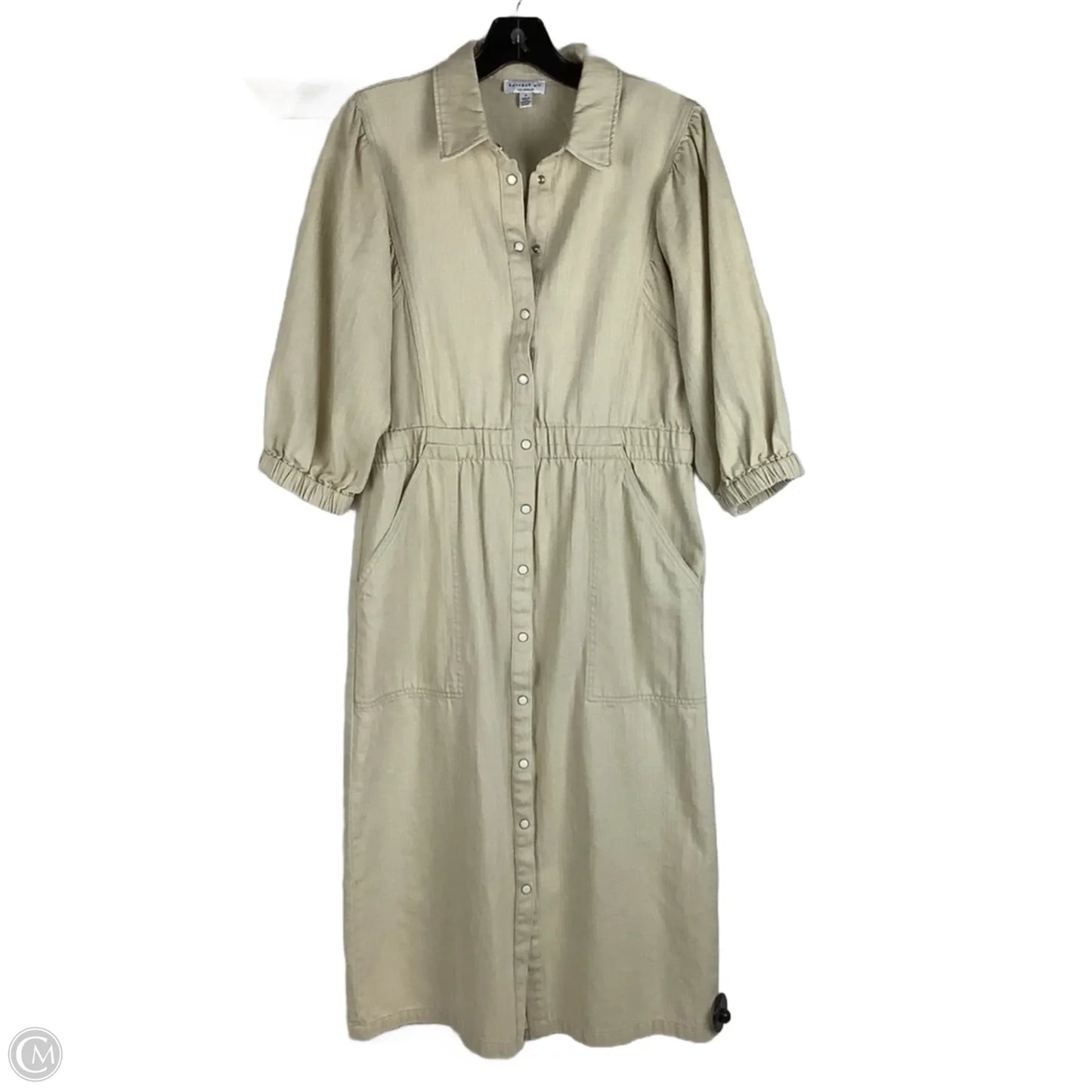 Dress Casual Midi By Current Air In Tan, Size: S