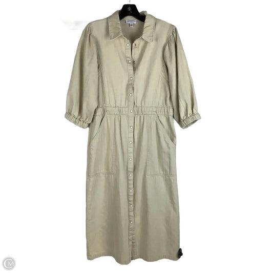 Dress Casual Midi By Current Air In Tan, Size: S