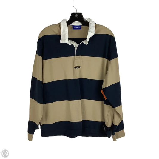 Top Long Sleeve By Hugo Boss In Brown, Size: S