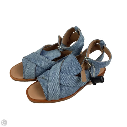Sandals Flats By Free People In Blue Denim, Size: 5.5 (36)