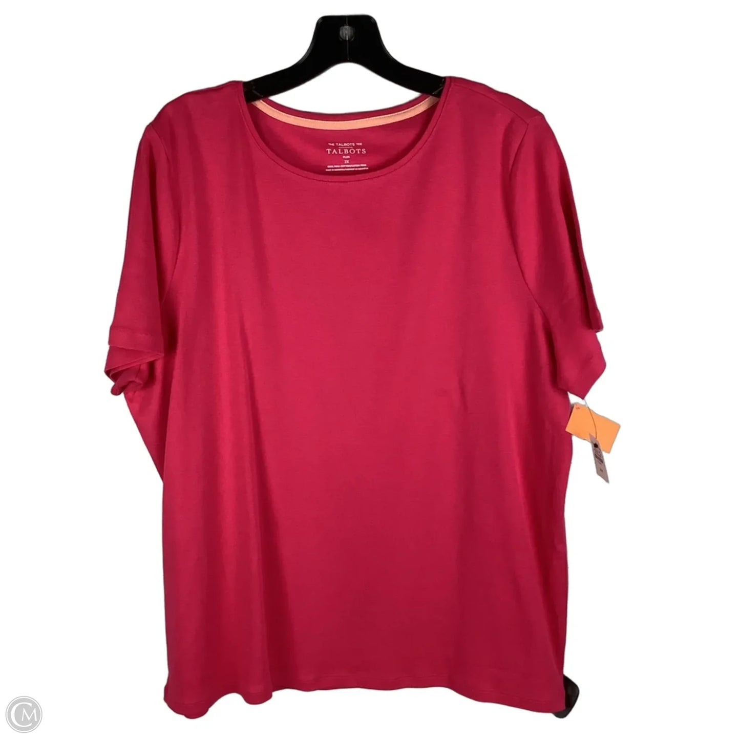 Top Short Sleeve Basic By Talbots In Pink, Size: 2x