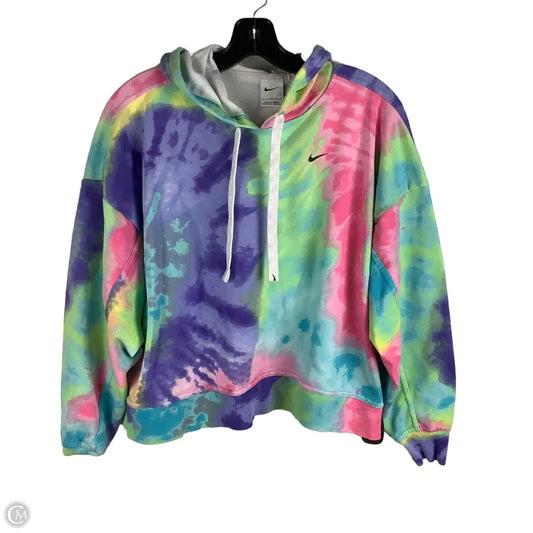 Athletic Sweatshirt Hoodie By Nike Apparel In Multi-colored, Size: L