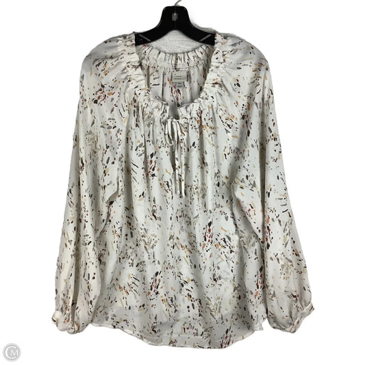 Top Long Sleeve By A New Day In White, Size: Xxl