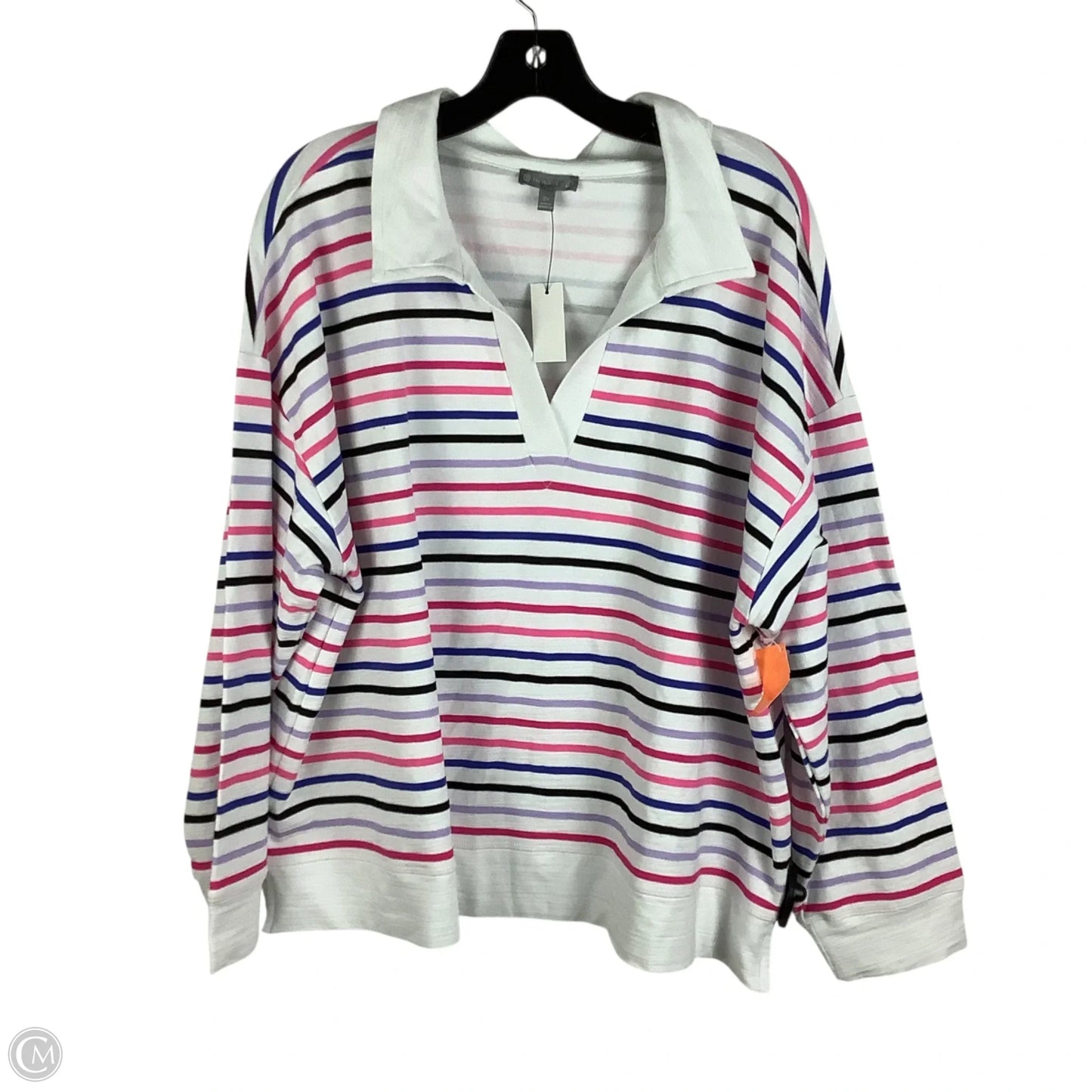 Top Long Sleeve By Talbots In Striped Pattern, Size: 2x