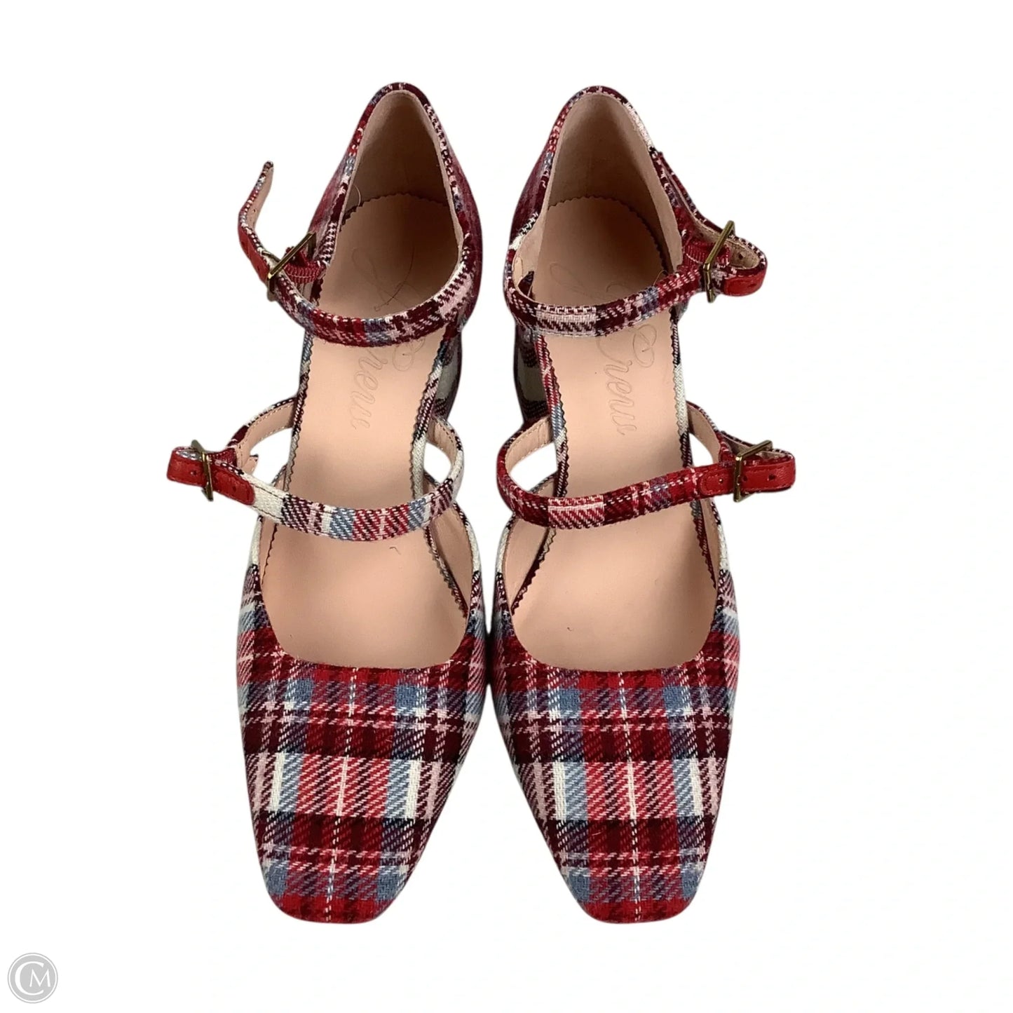 Shoes Heels Block By J. Crew In Plaid Pattern, Size: 8