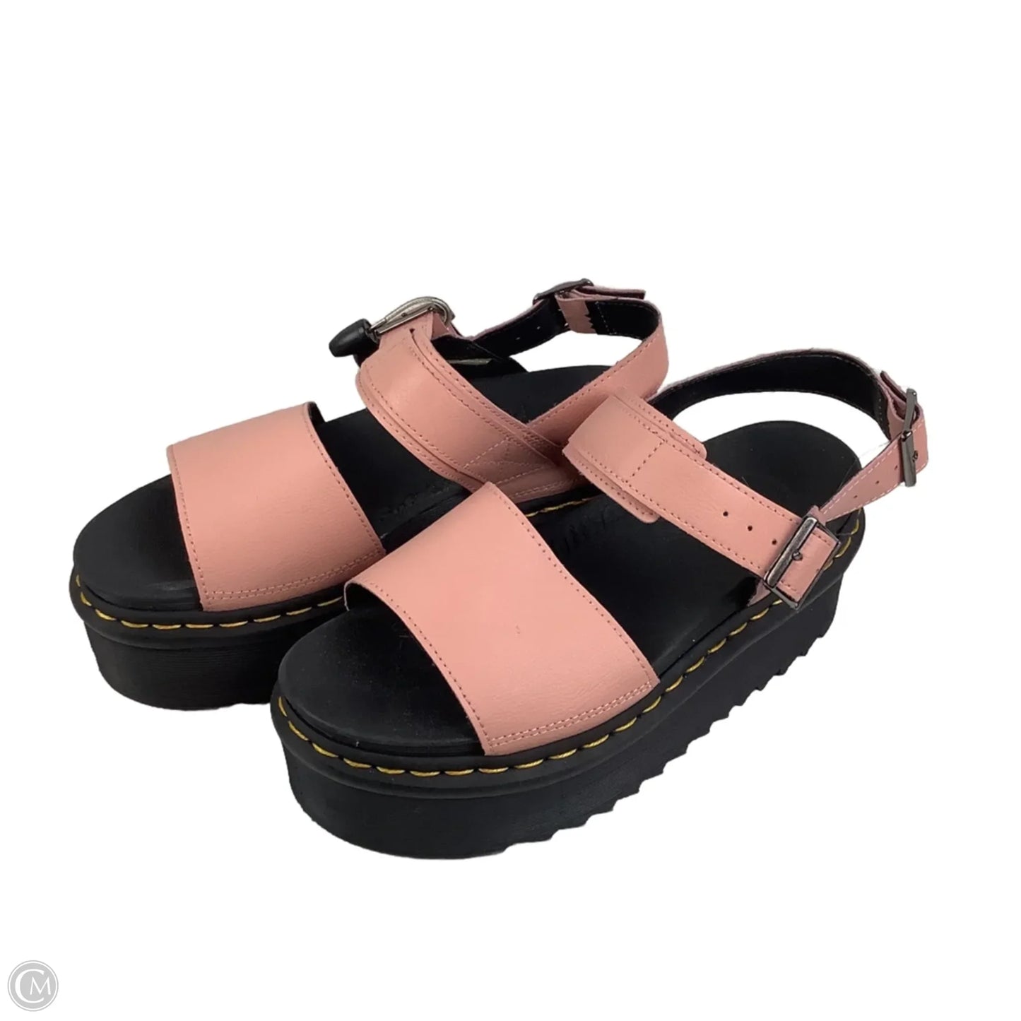 Sandals Heels Platform By Dr Martens In Pink, Size: 9