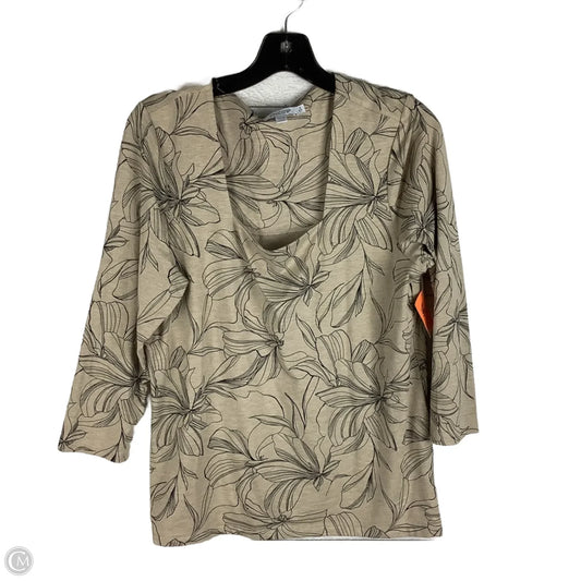 Top Long Sleeve By Chicos In Tan, Size: L