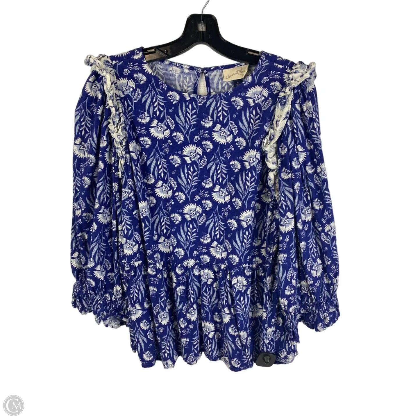 Top Long Sleeve By Universal Thread In Blue, Size: M