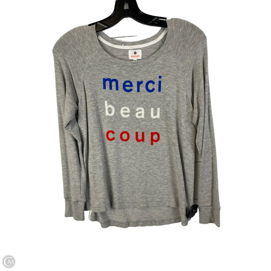 Top Long Sleeve By Sundry In Grey, Size: 0