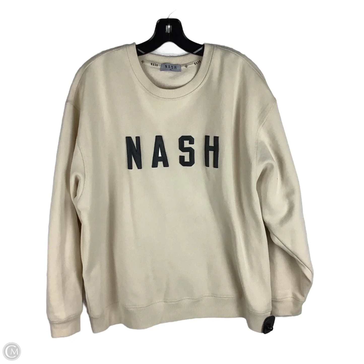 Sweatshirt Crewneck By Cmc In Cream, Size: M/L