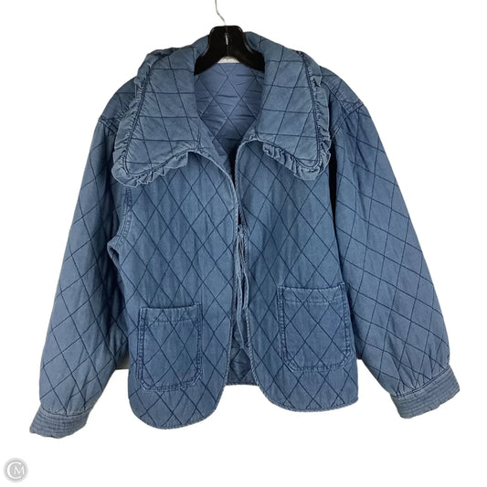 Jacket Puffer & Quilted By Clothes Mentor In Blue, Size: M