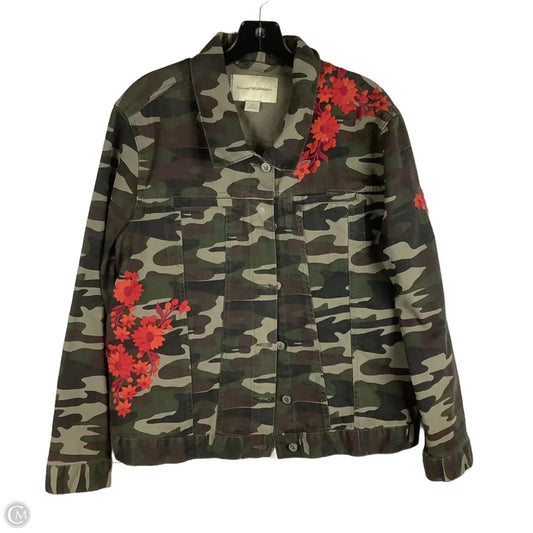 Jacket Denim By Pilcro In Camouflage Print, Size: L