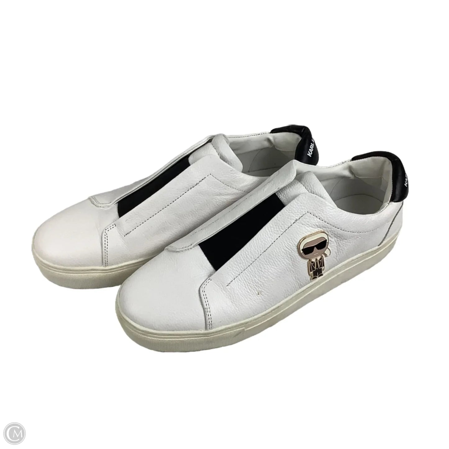Shoes Designer By Karl Lagerfeld In White, Size: 11