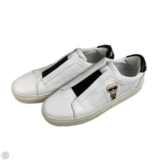 Shoes Designer By Karl Lagerfeld In White, Size: 11