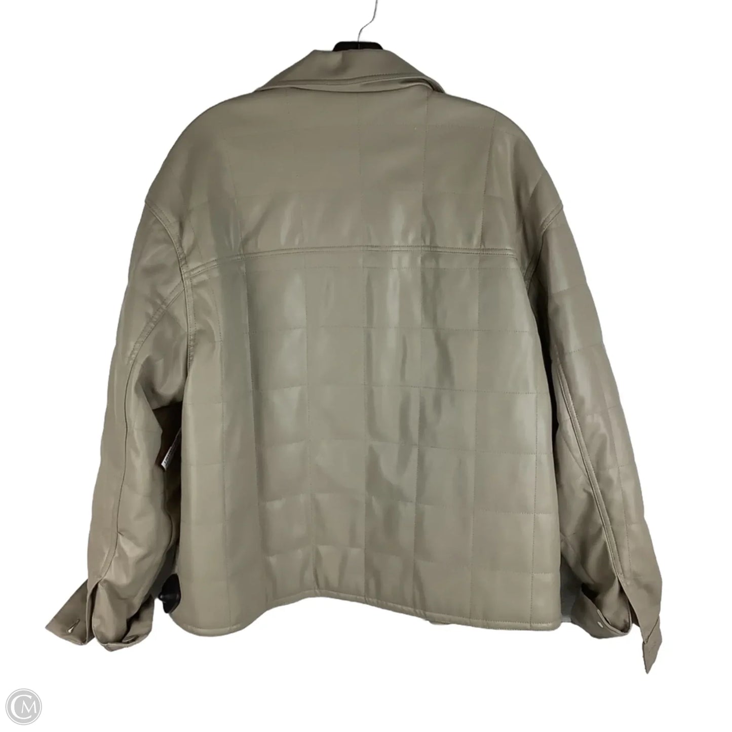 Jacket By Topshop In Taupe, Size: 14