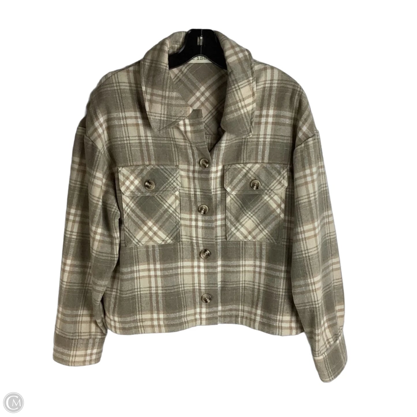 Jacket Shirt By Clothes Mentor In Brown, Size: S