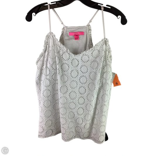 Top Sleeveless Designer By Lilly Pulitzer In White, Size: L