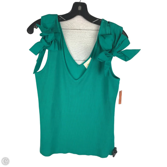 Top Sleeveless By Maeve In Green, Size: L