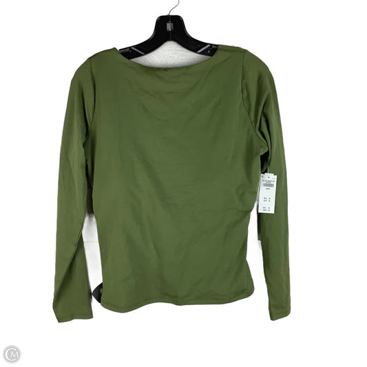 Top Long Sleeve By Abercrombie And Fitch In Green, Size: L