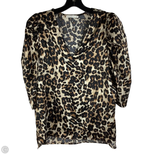 Top Short Sleeve By Karlie In Animal Print, Size: S